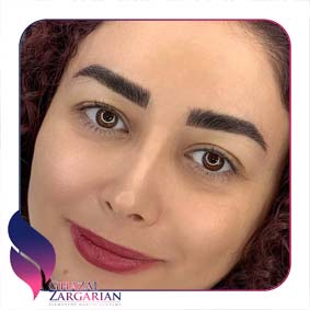 مدل ابروی فیبروز پهن