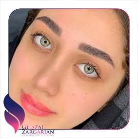 مدل ابرو هاشور پهن