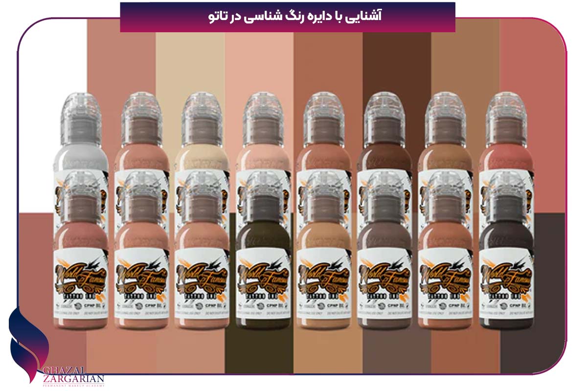 ترکیب رنگ تاتو ابرو برای پوست سبزه