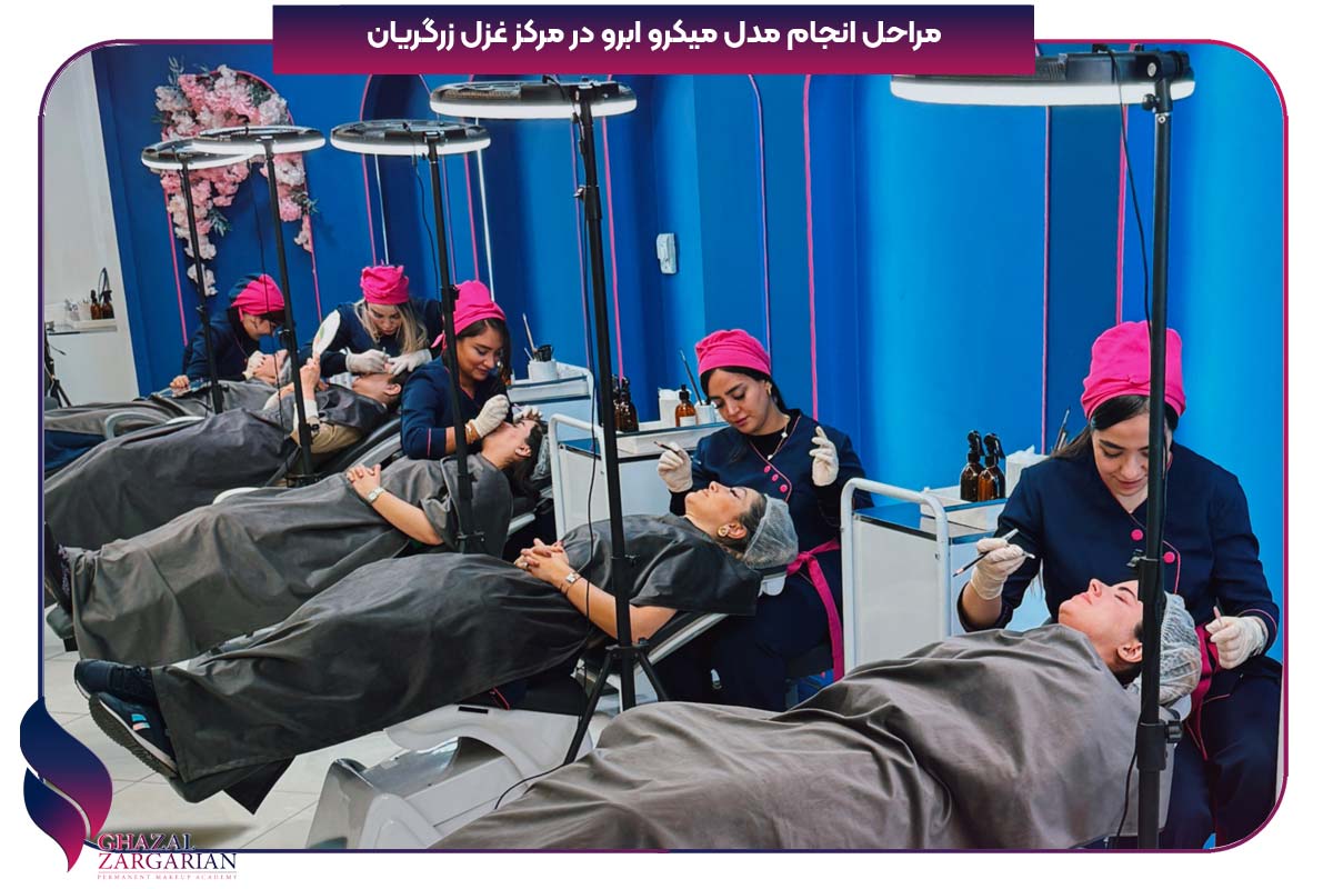 اینفوگرافیک مراحل انجام میکروبلیدینگ ابرو